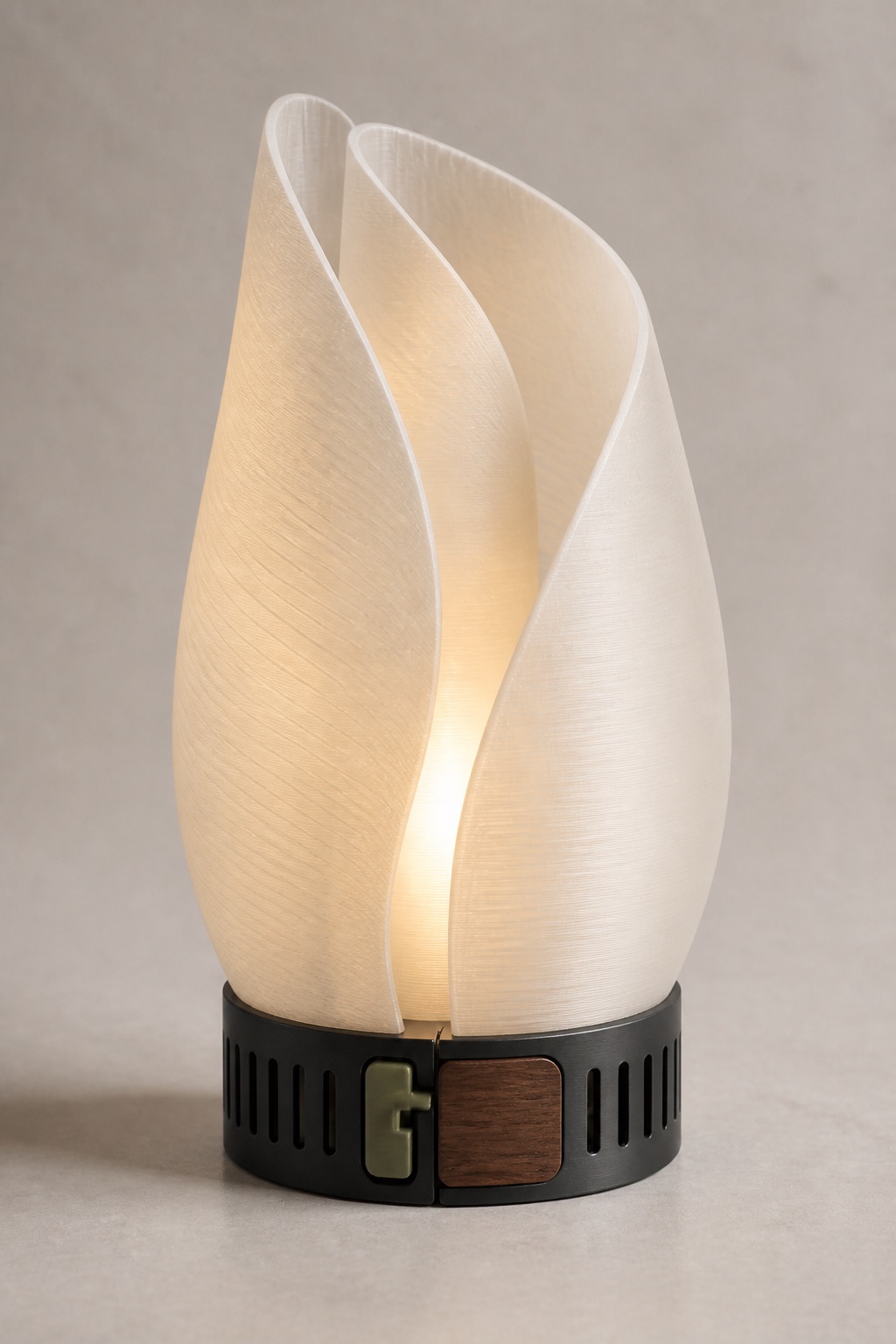 LUFORME FORM 01 三瓣式 3D 列印燈具概念視覺